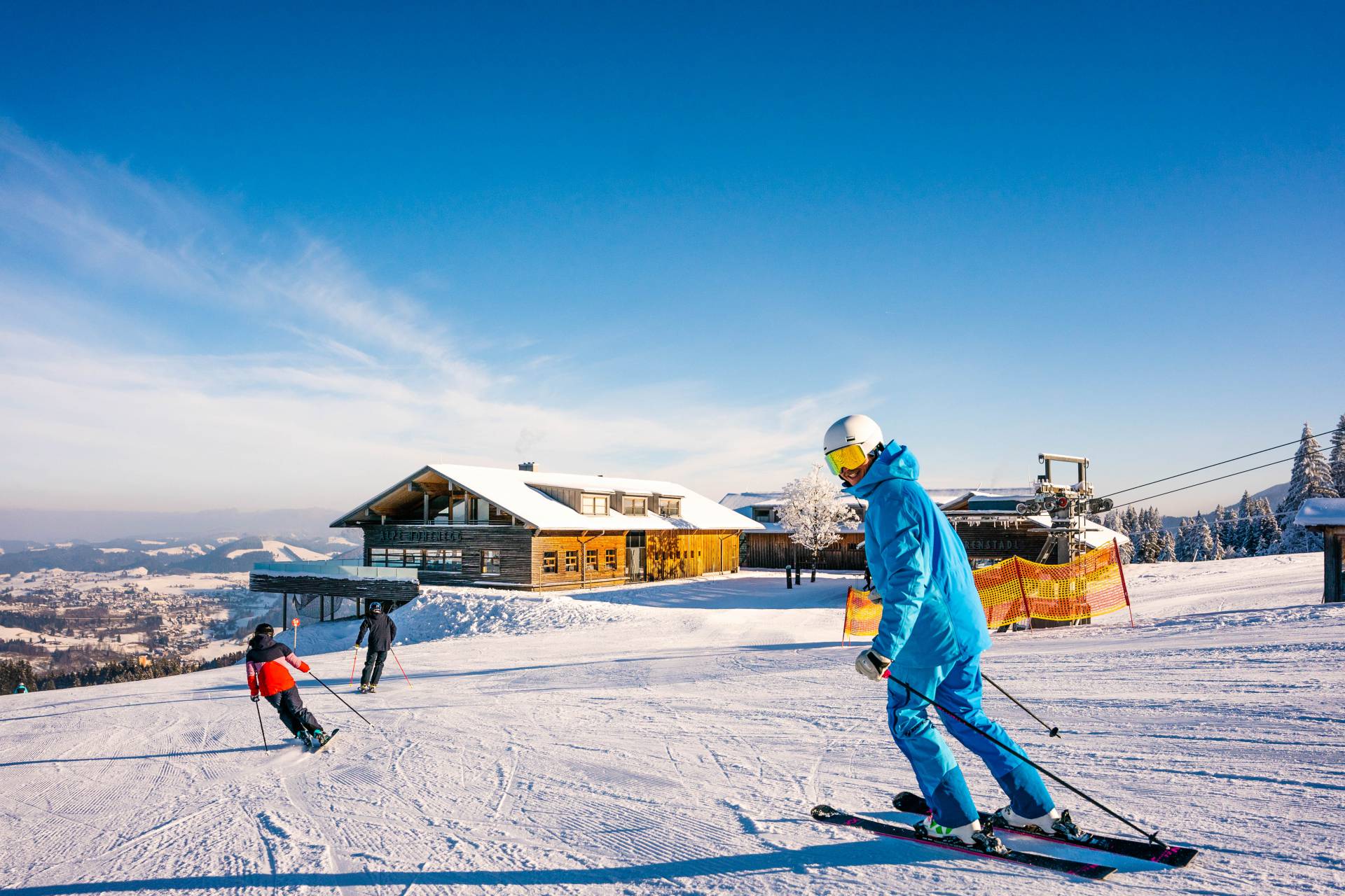 Skifahrer am Imberg im Allgäu