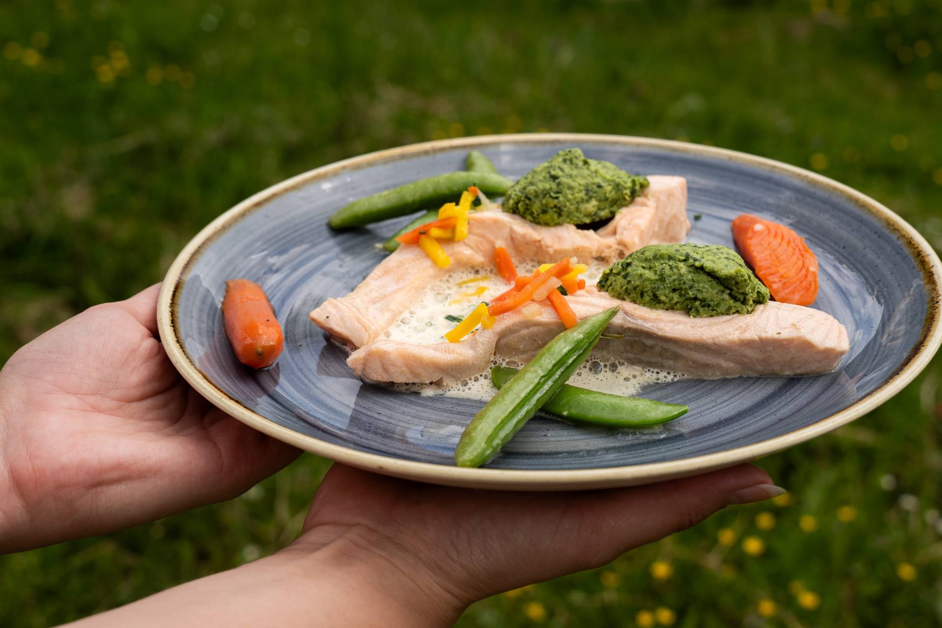 Fischgericht im Restaurant Adler Oberstaufen