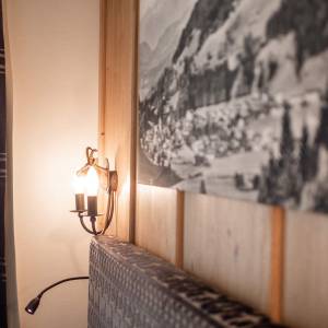 Detailaufnahme Doppelbett im Hotel Adler Oberstaufen